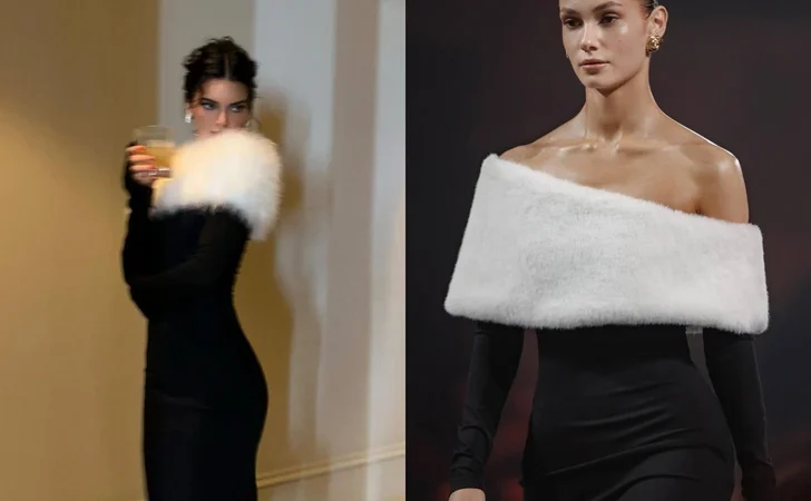 Платье с меховой опушкой — новое прочтение Slavic core