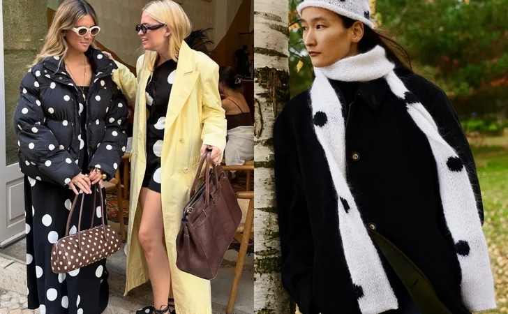 Polka dot остается с нами и этой зимой: где купить «теплый» горошек и как его стилизовать