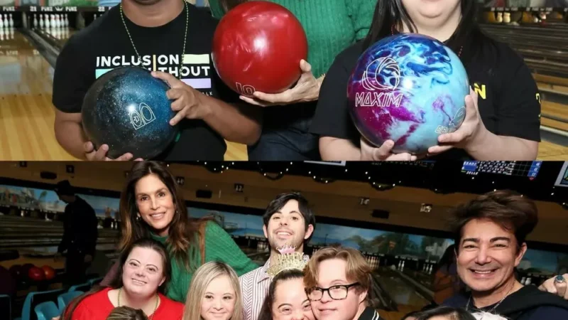 Синди Кроуфорд посетила благотворительное рождественское мероприятие